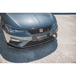 Накладка сплиттер на передний бампер Вар3 на Seat III Cupra / FR рестайл